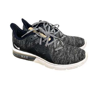 Nike Air Max Sequent 3 Running Shoes Sneakers Athletic Women Size 7.5 Gray Black